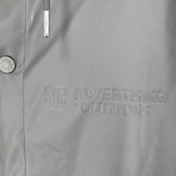 T Mobile Advertising Black RAINS Hooded Lightweight Rain Jacket Coat Size XL - Picture 9 of 16
